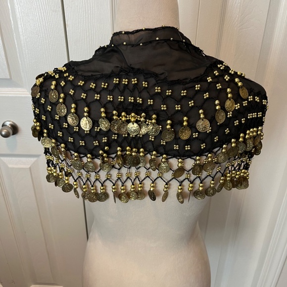 Women’s scarf with coins - Picture 4 of 9